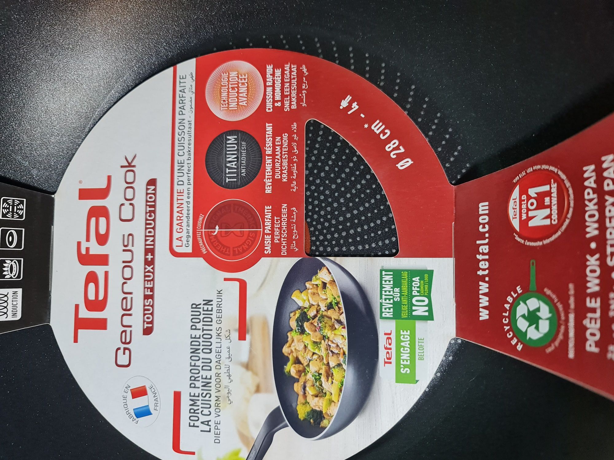 POELE TEFAL GENERAUS COOK 28CM ANTIADHÉSIF - INDUCTION