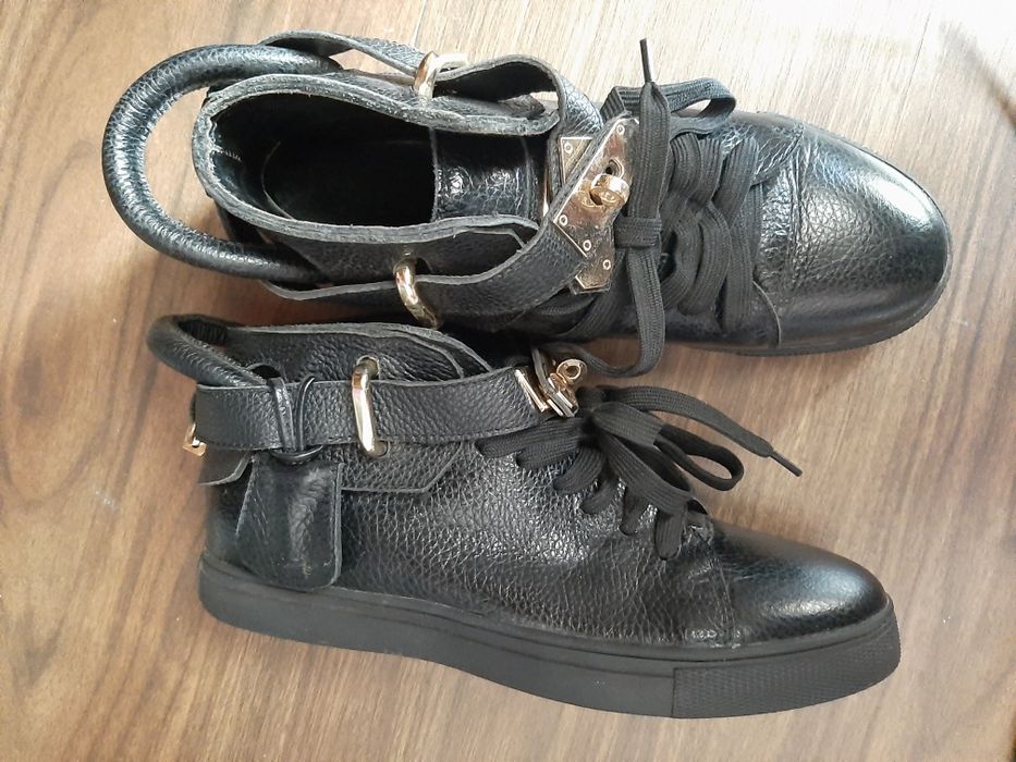Женские ботинки Hermes 24см черные