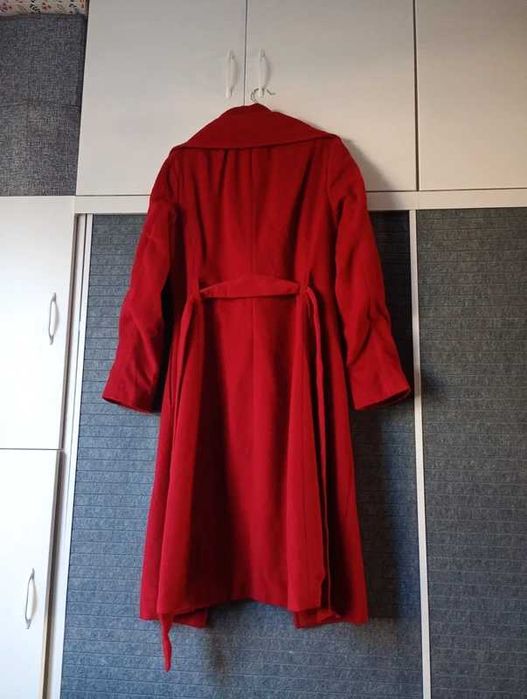 Elegancki płaszcz wełniany vintage Monsoon