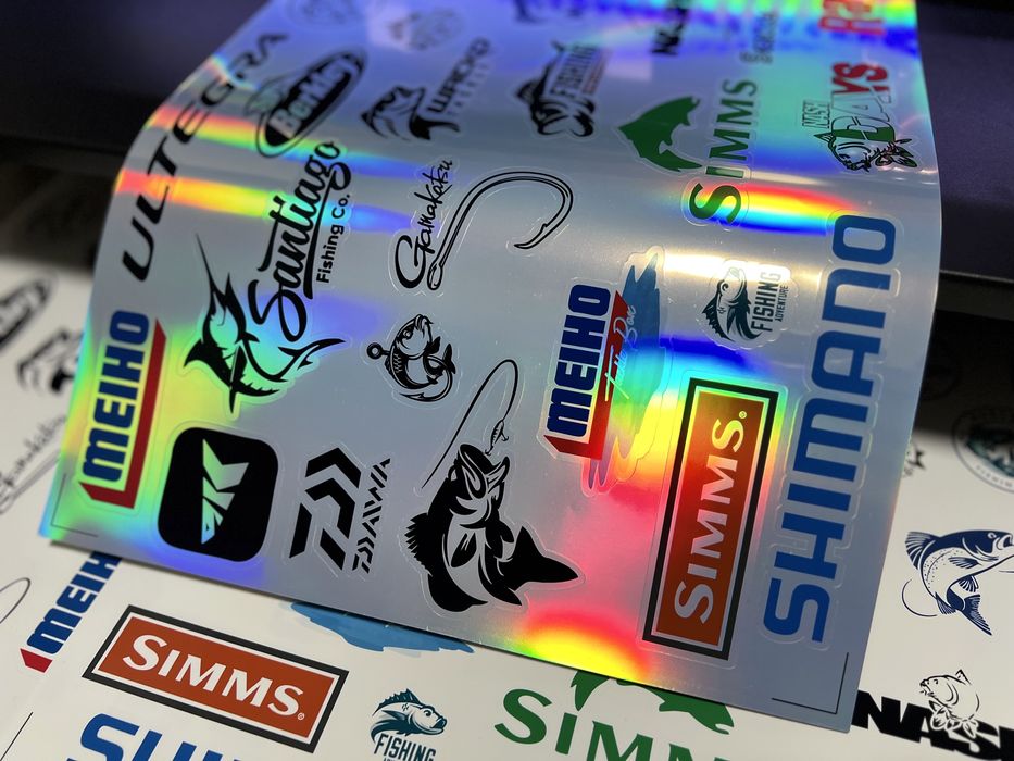 Рибальські стікери на авто, човен, ящик — A3 водостійкий вініл