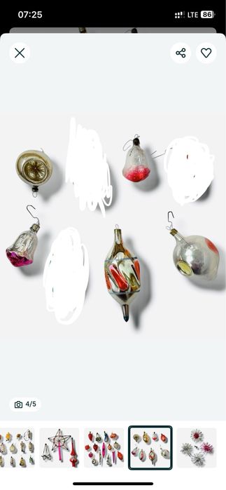 Новорічні іграшки (РЕТРО 50-х років)