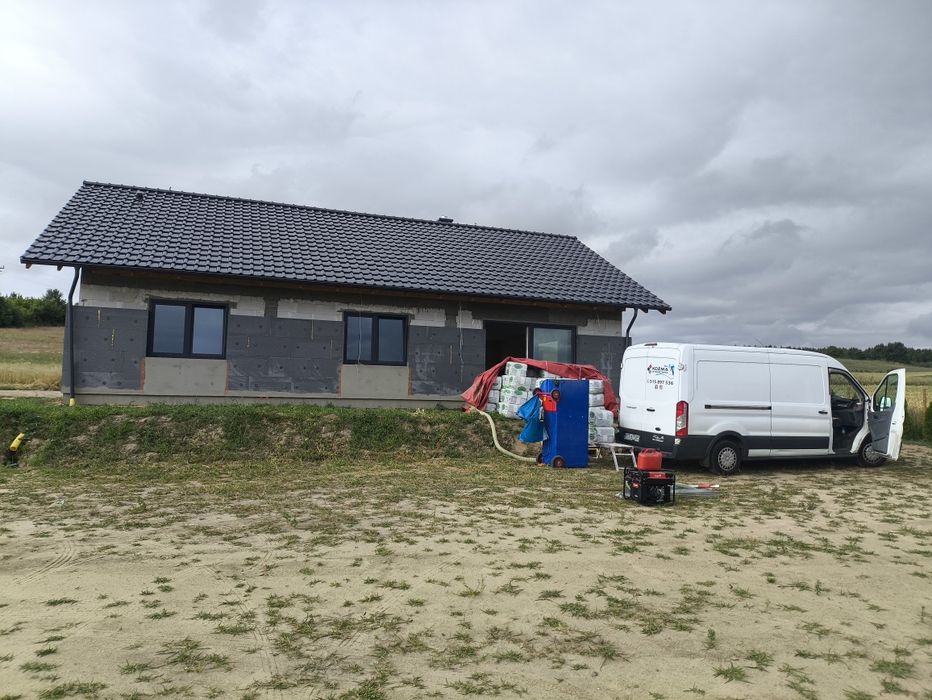 Ocieplenie metodą wdmuchiwania Celuloza i Wełna