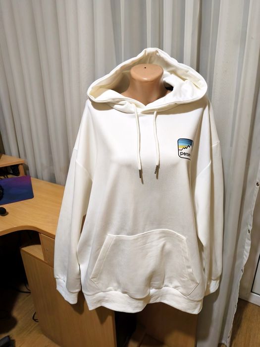 Худі біла з капюшоном XXL чоловіча