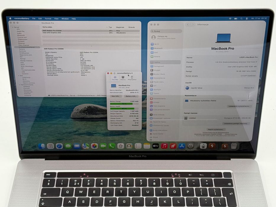 Laptop Apple Macbook Pro 16 2019 i7 16GB 512GB 5300M A2141