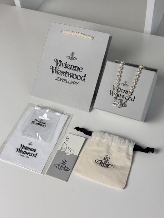 naszyjnik Vivienne Westwood perły srebrny