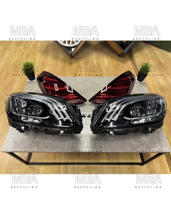 Фары MULTIBEAM LED рест 2018-2021 для Mercedes S-Class W222 2013-2017