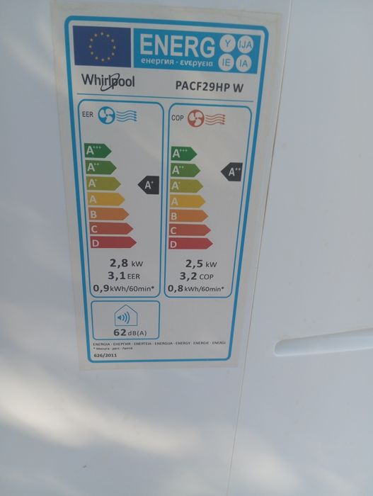 Ar condicionado portátil Whirlpool PACF29HPW de 9000 btus