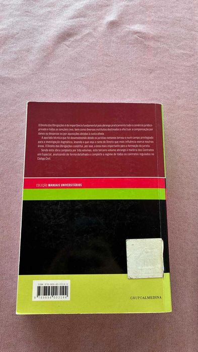 Direito das obrigações - Volume III - Luís Manuel Teles Menezes Leitão