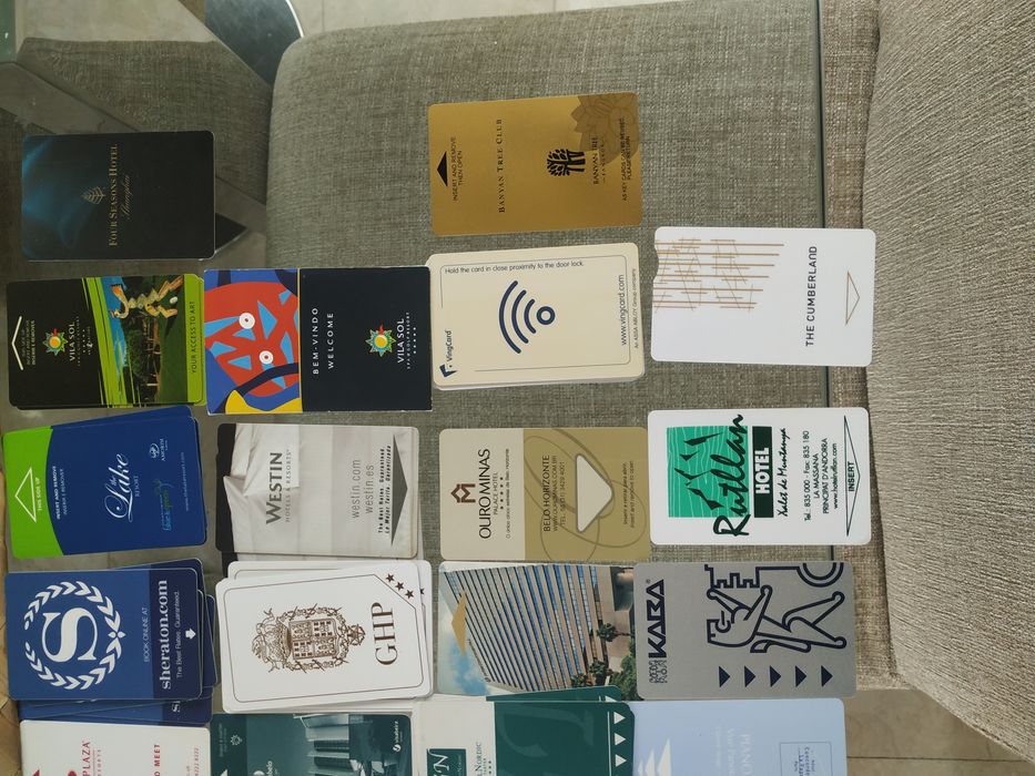 Cartões de portas  hotel