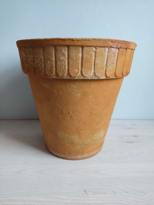 Stara donica gliniana ceramiczna fi 28 cm