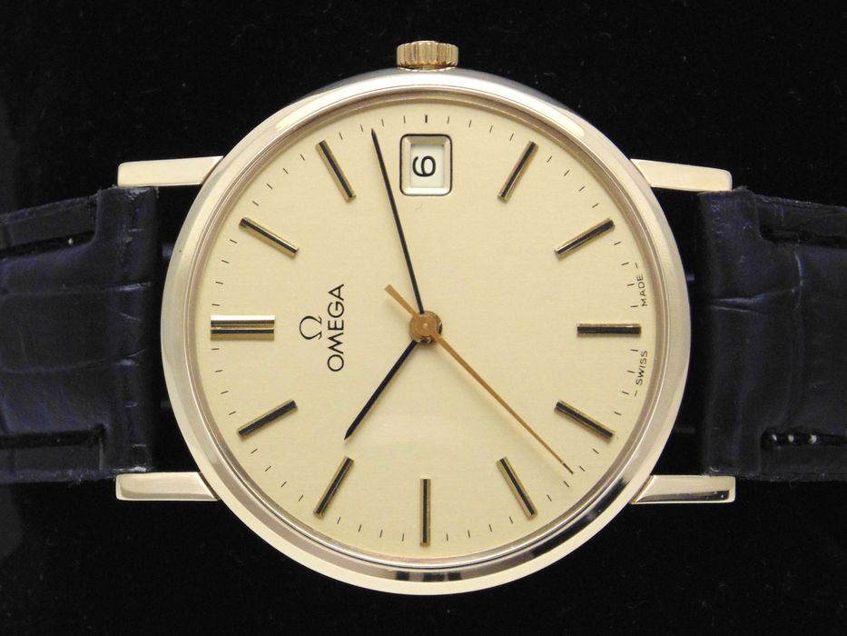 Złota Omega Geneve Cal.1030 pr.0,375 9ct rok prod.1978