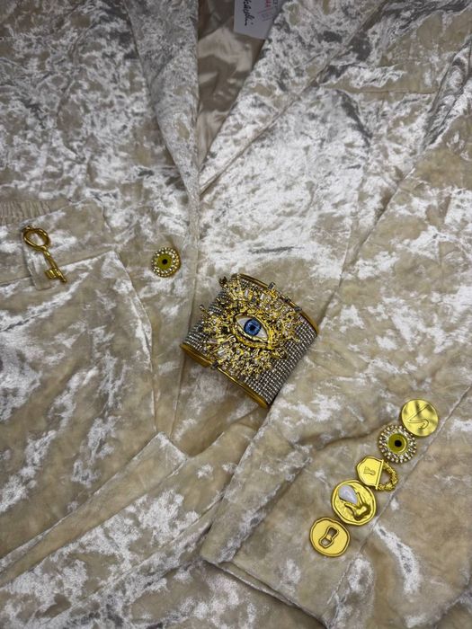 Костюм брючний велюровий Schiaparelli преміум комплект піджак штани