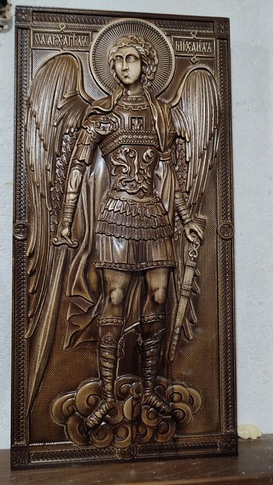 Ікона "Архангел Михаїл", різьблена картина, інші