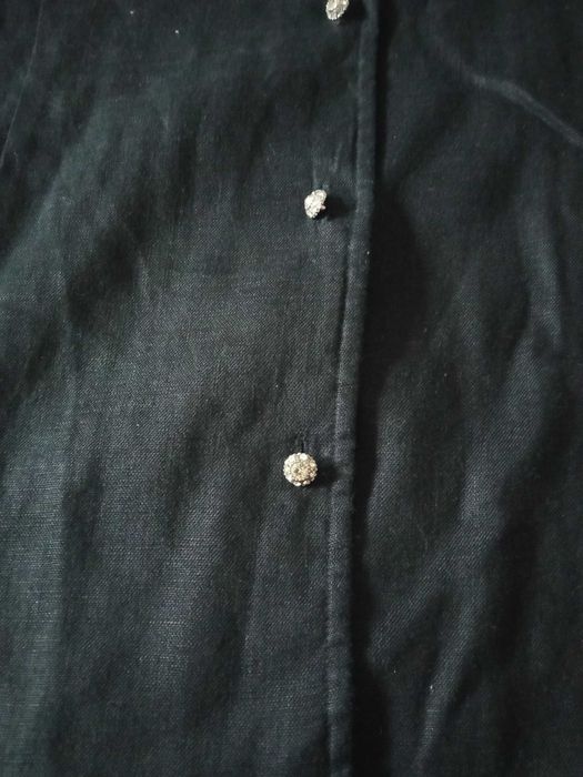 Brookshire czarna koszula damska 100% len r 38