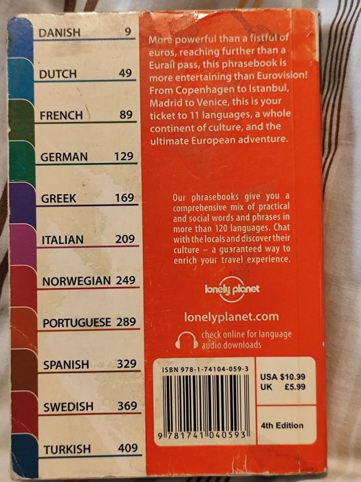 Phrasebook for Western Europe - Livro de frases para vários países