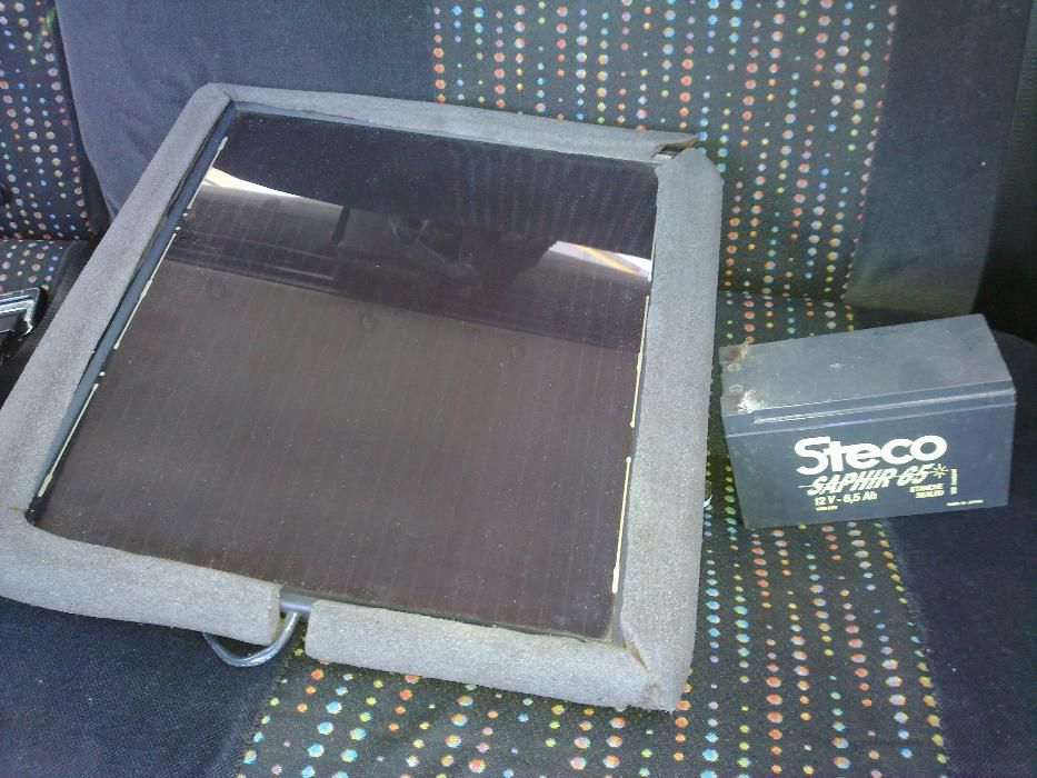 Painel Solar 5.1Watts com Cabos e Bateria Incluída ( Veja as Fotos )