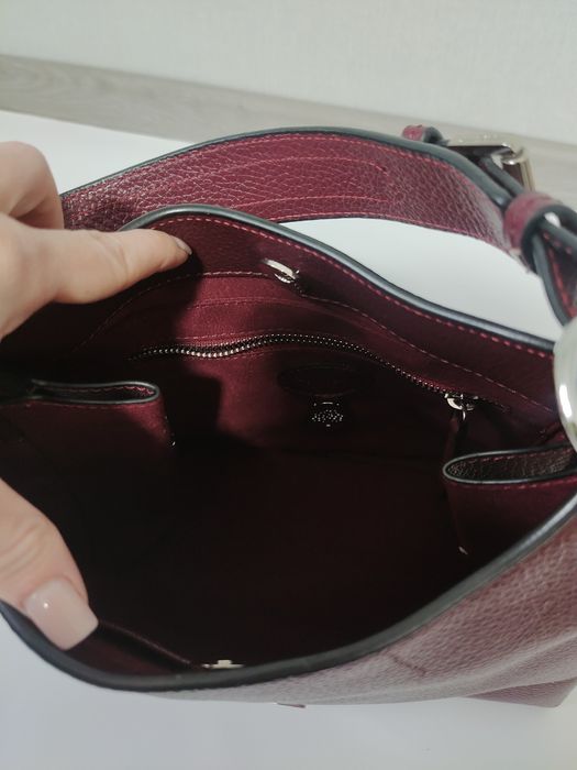 Вишнева шкіряна сумка Mulberry