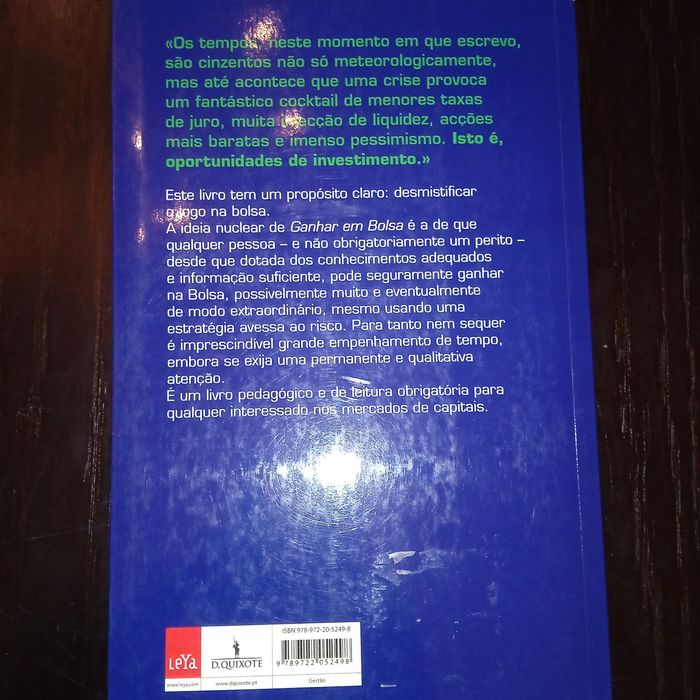 Livro - Ganhar em bolsa - aposte na bolsa