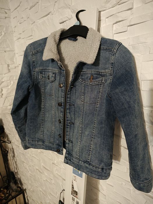 Kurtka ocieplona chłopięca h&m jeans