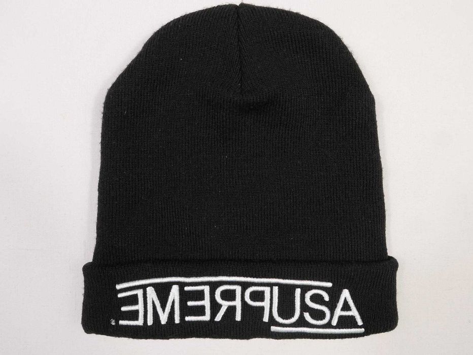 Czapka zimowa Beanie Supreme Big Logo Czarna