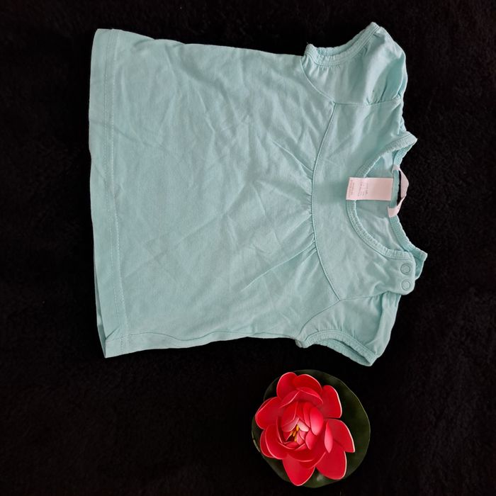 Koszulka, tshirt z krótkim rękawem, 68, HM, turkus