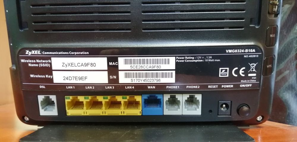 Router Zyxel stan bdb