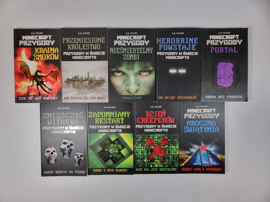 Minecraft Przygody / zestaw 9 książek / S.D. Stuart