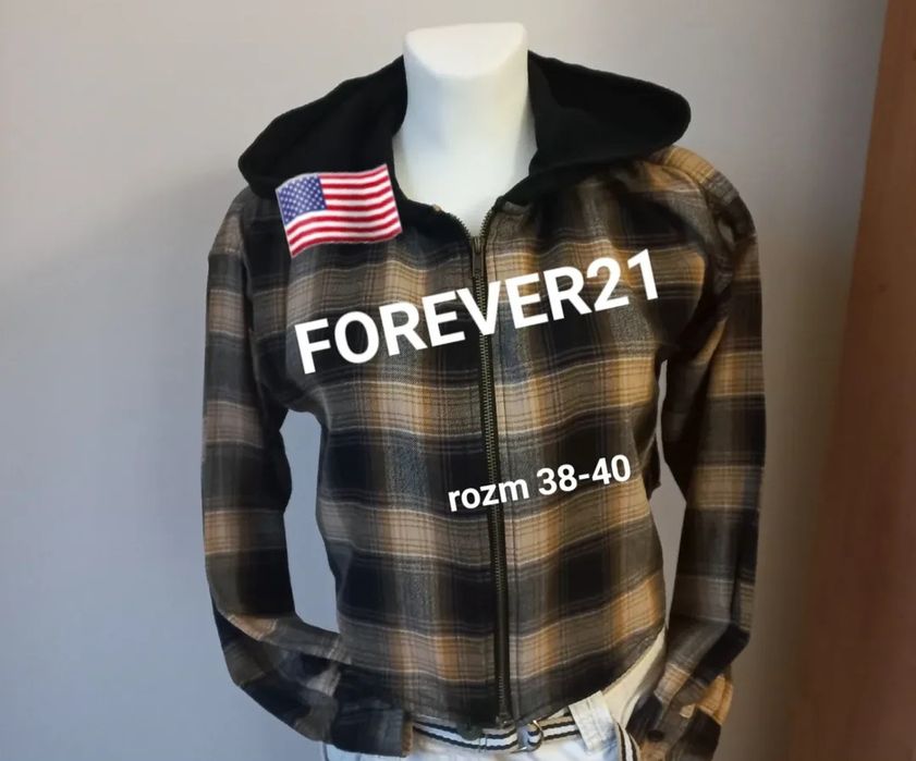 Krótka koszula z kapturem Forever21 z USA rozm 38-40