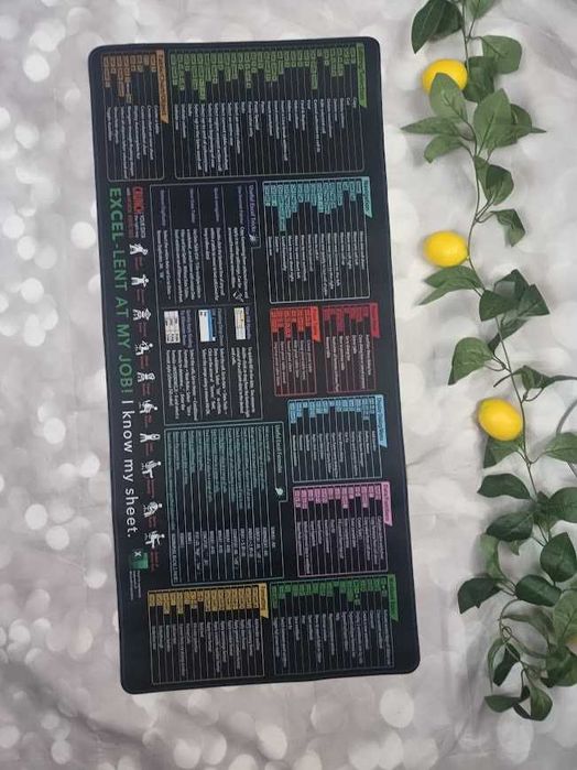 Podkładka biurowa z nadrukiem Excel/80x35 cm | Antypoślizgowa