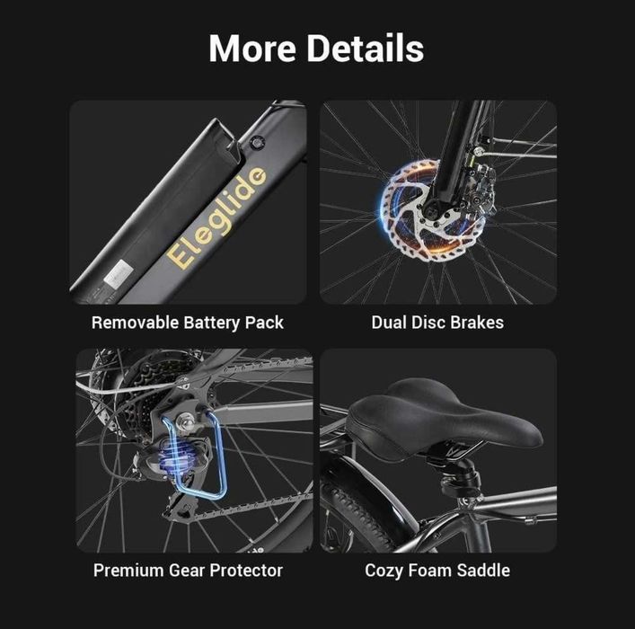Bicicleta eléctrica 32Km/h 450W 100km autonomia