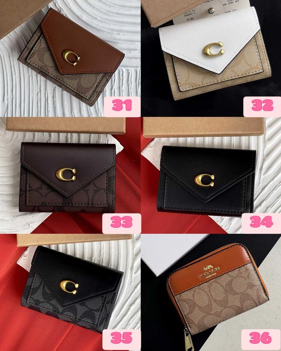 ‼️БЕЗ ПЕРЕДПЛАТИ Жіночі гаманці Coach | Повний комплект| Якісна шкіра