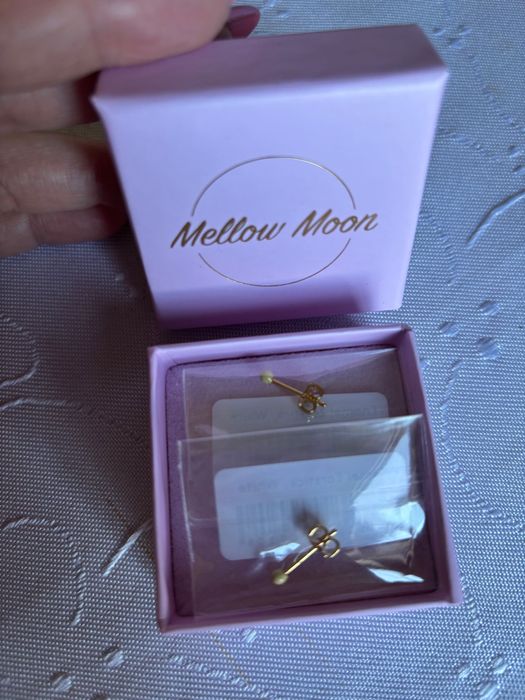 Kolczyki nowe white mellow moon