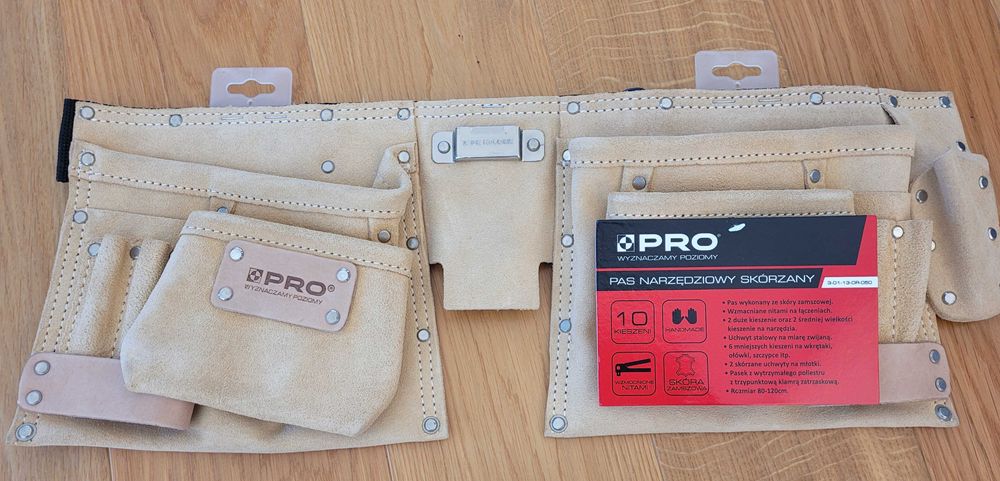 Skórzany pas narzędziwy
