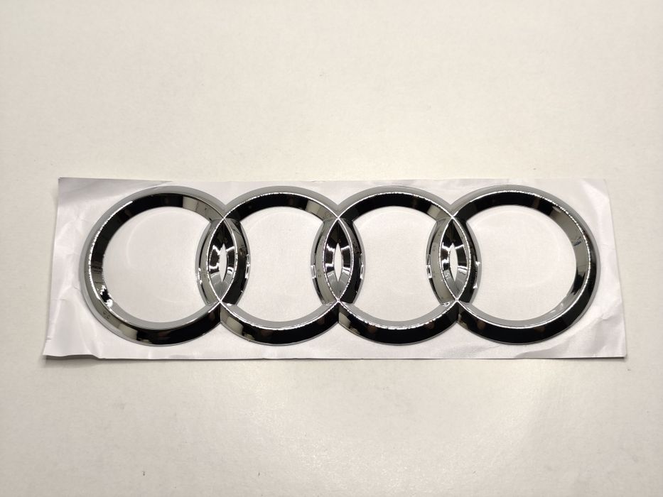 Emblema Letras Audi 217mm 21.7cm S Símbolo Logo Mala Traseira Liso Adesivo Modelo Q-7 Q-5 A-6 Avant Cromado Novo