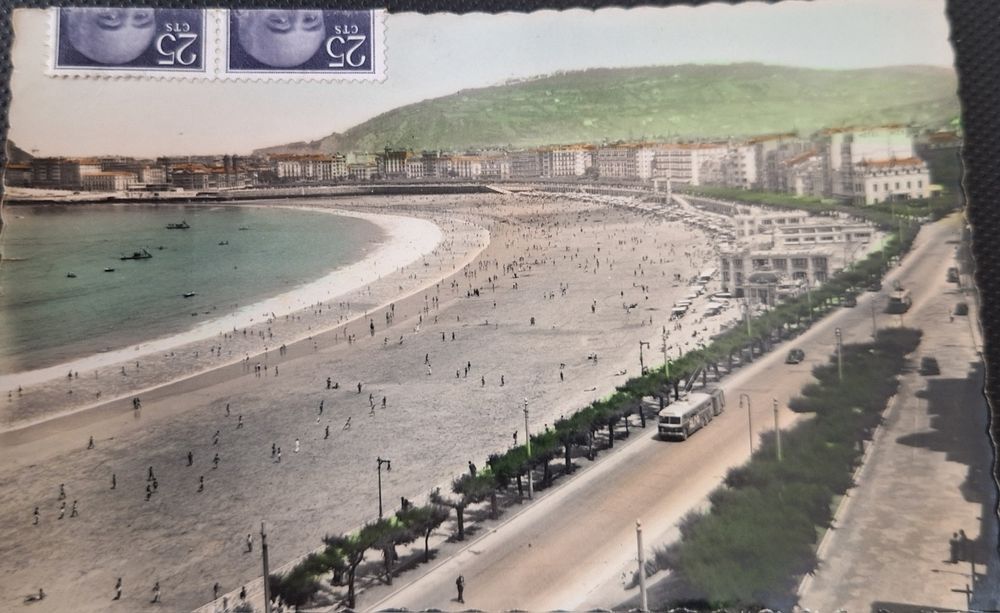 Postais espanhóis antigos anos 30 40 e 50 de Huelva e San Sebastian