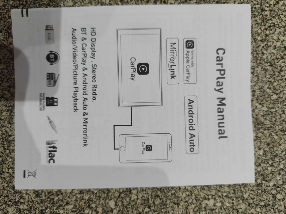 Auto Radio 1 DIN com Ecra táctil de 5 polegadas