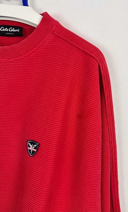 Sweter prążkowany CARLO COLUCCI sport boxy oversize r. L