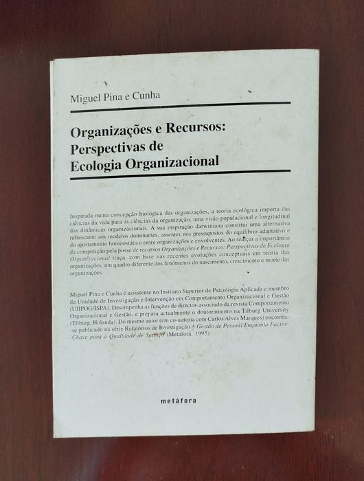 LIVRO ORGANIZAÇÕES E RECURSOS:  Perspectivas de Ecologia Organizaional