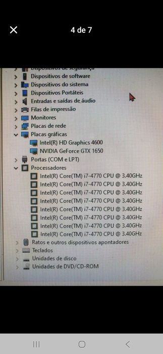 Pc i7 4770 de 32 gb de RAM e 4 gb de gráfica