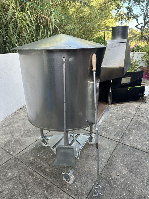 Forno redondo em aço inoxidável
