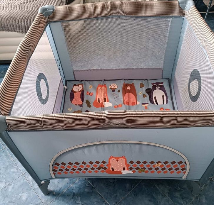 Дитячий манеж Lionelo Lene Blue Sky