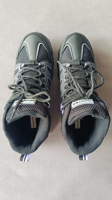 Czarne buty trekkingowe Hunter Peak Revive RT MidWP górskie