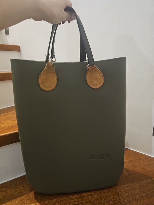 Justo torebka O bag Obag khaki zestaw kpl skóra polecam