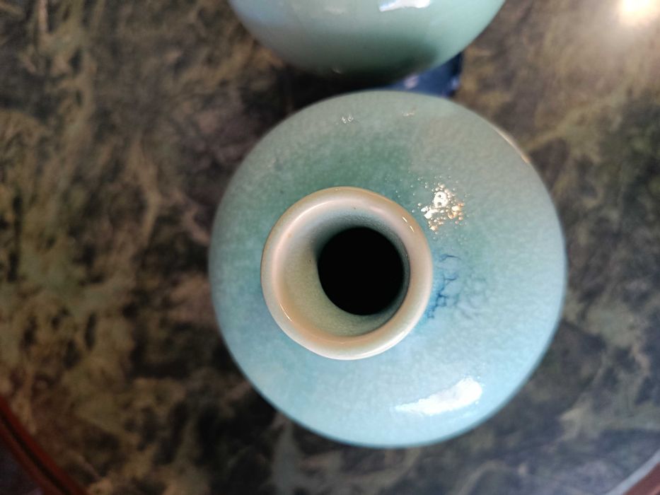 Jarras Porcelana Chinesa Flambe Séc XIX 21,5 cm