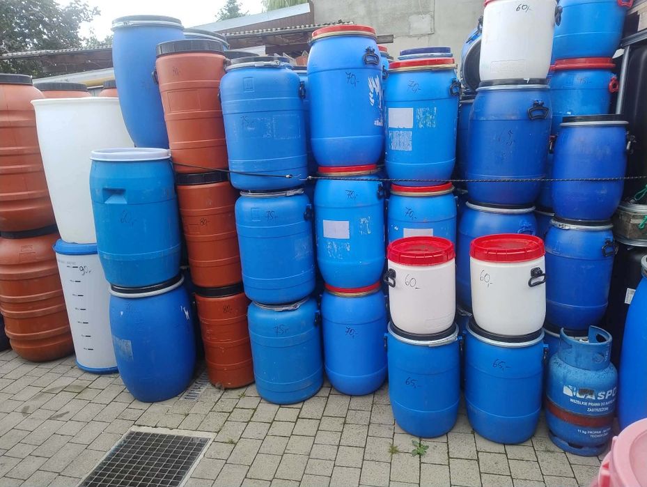 Plastikowe beczki po spożywce 20l-220l