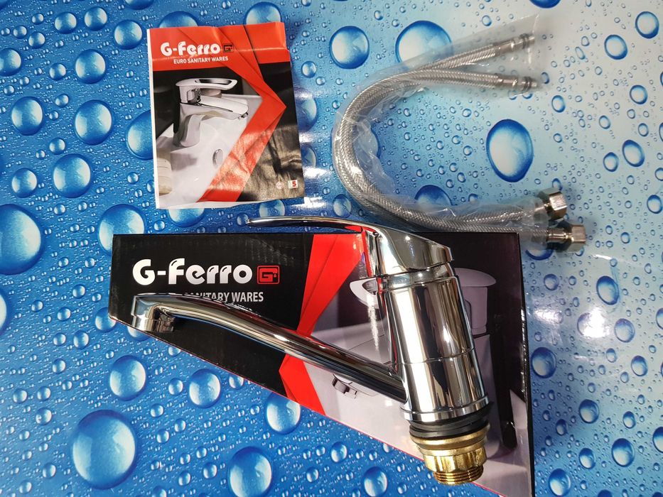 Смеситель змiшувач для кухни или умывальника G-Ferro Mars 555-15 См