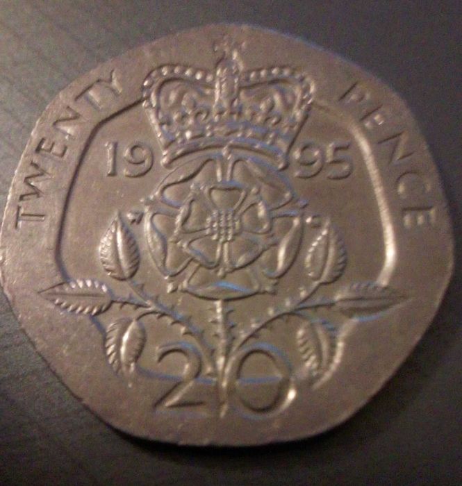 Moeda Inglaterra  20 Pence - 1995
