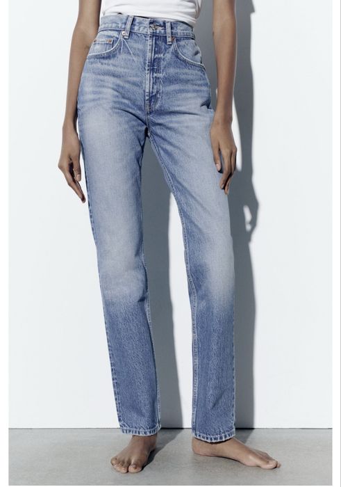 Джинси Zara high rise straight