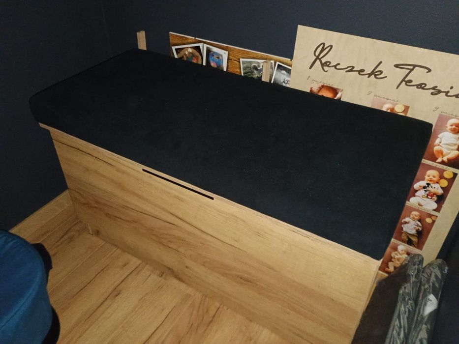 Szafka na buty z siedziskiem plus wieszak komplet - dąb craft złoty