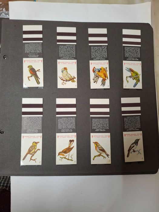 Coleção completa de carteiras de fósforos - Série Aves